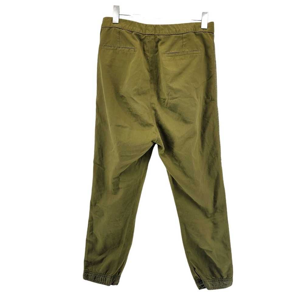 Givenchy Straight Leg Pleated Pants Size 38 30" Waist Olive Green High Waist - Picture 3 of 14